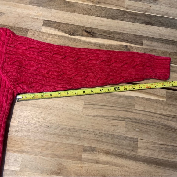 Vintage Dockers Heavyweight Red Cable Knit Sweater L - Picture 6 of 8